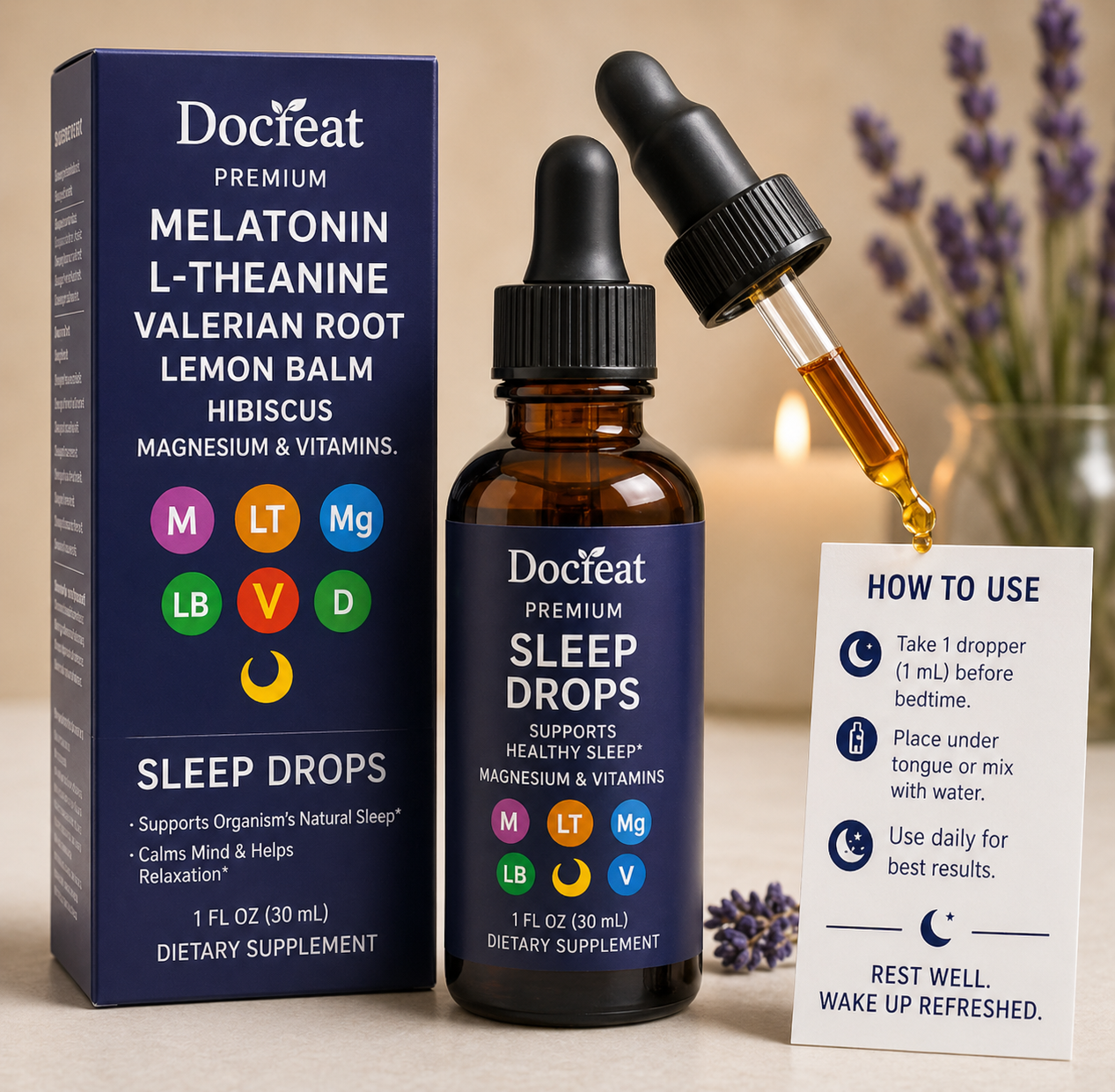 Gotas para Sono Profundo — Sono Reparador Natural