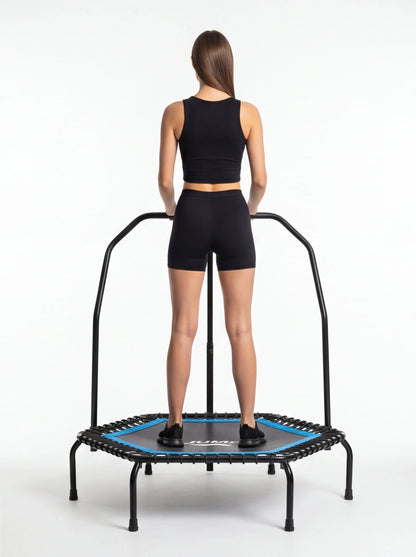 Trampolim Fitness com Corrimão — Para Toda a Família