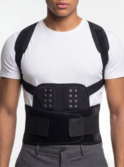 Adjustable Magnetic Posture Corrector Corset Back Men Body Shaper Brace Back Shoulder Belt Lumbar Support