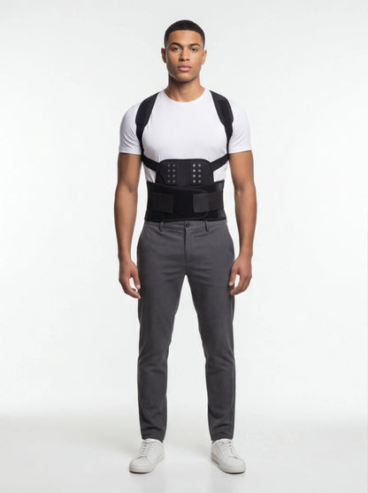 Adjustable Magnetic Posture Corrector Corset Back Men Body Shaper Brace Back Shoulder Belt Lumbar Support