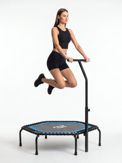 Trampolim Fitness com Corrimão — Para Toda a Família
