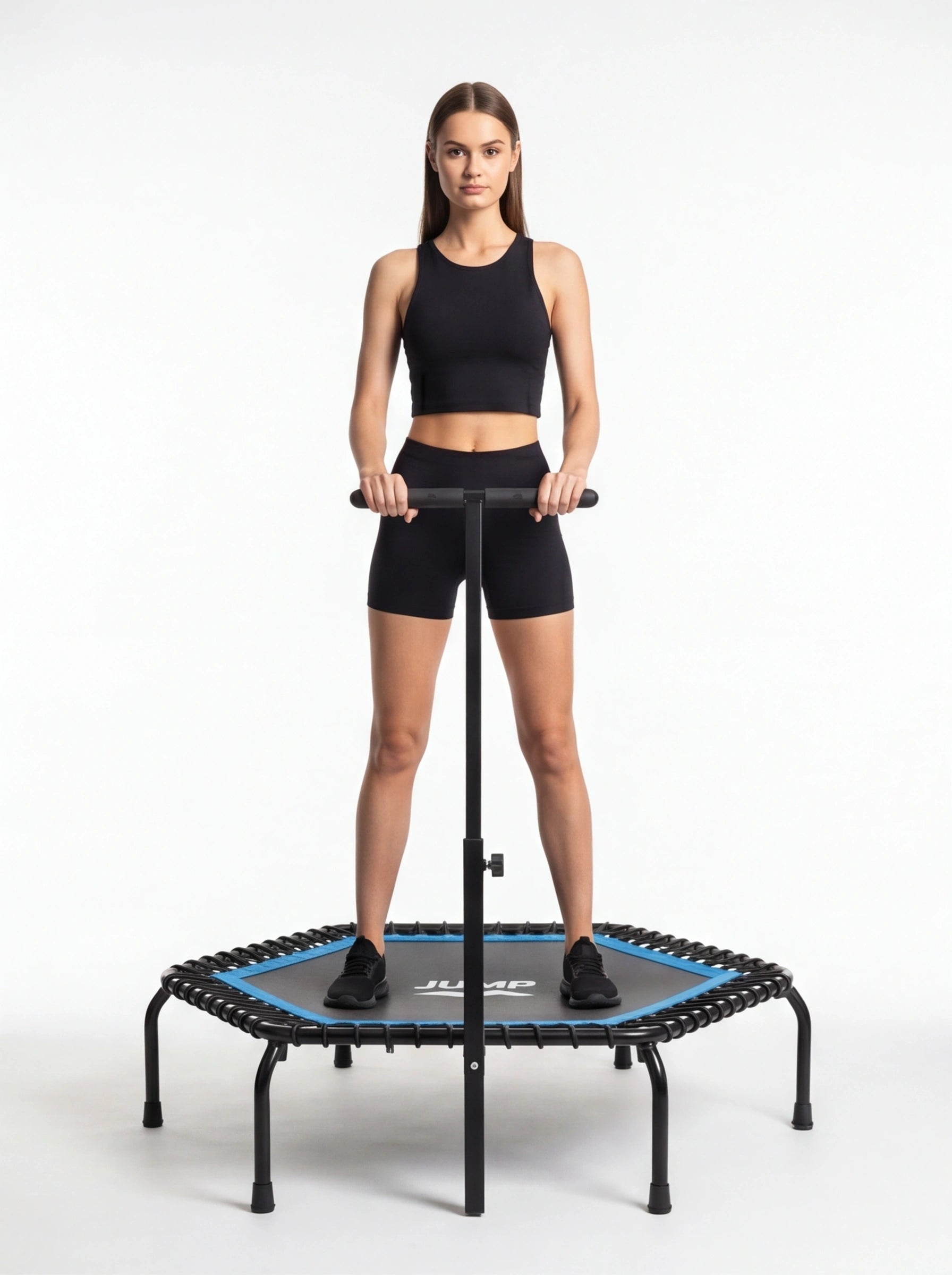 Trampolim Fitness com Corrimão — Para Toda a Família
