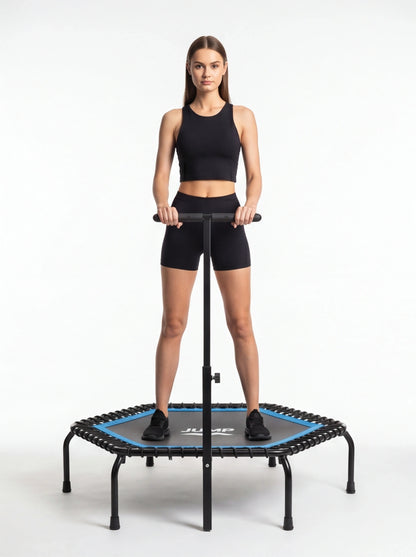 Trampolim Fitness com Corrimão — Para Toda a Família