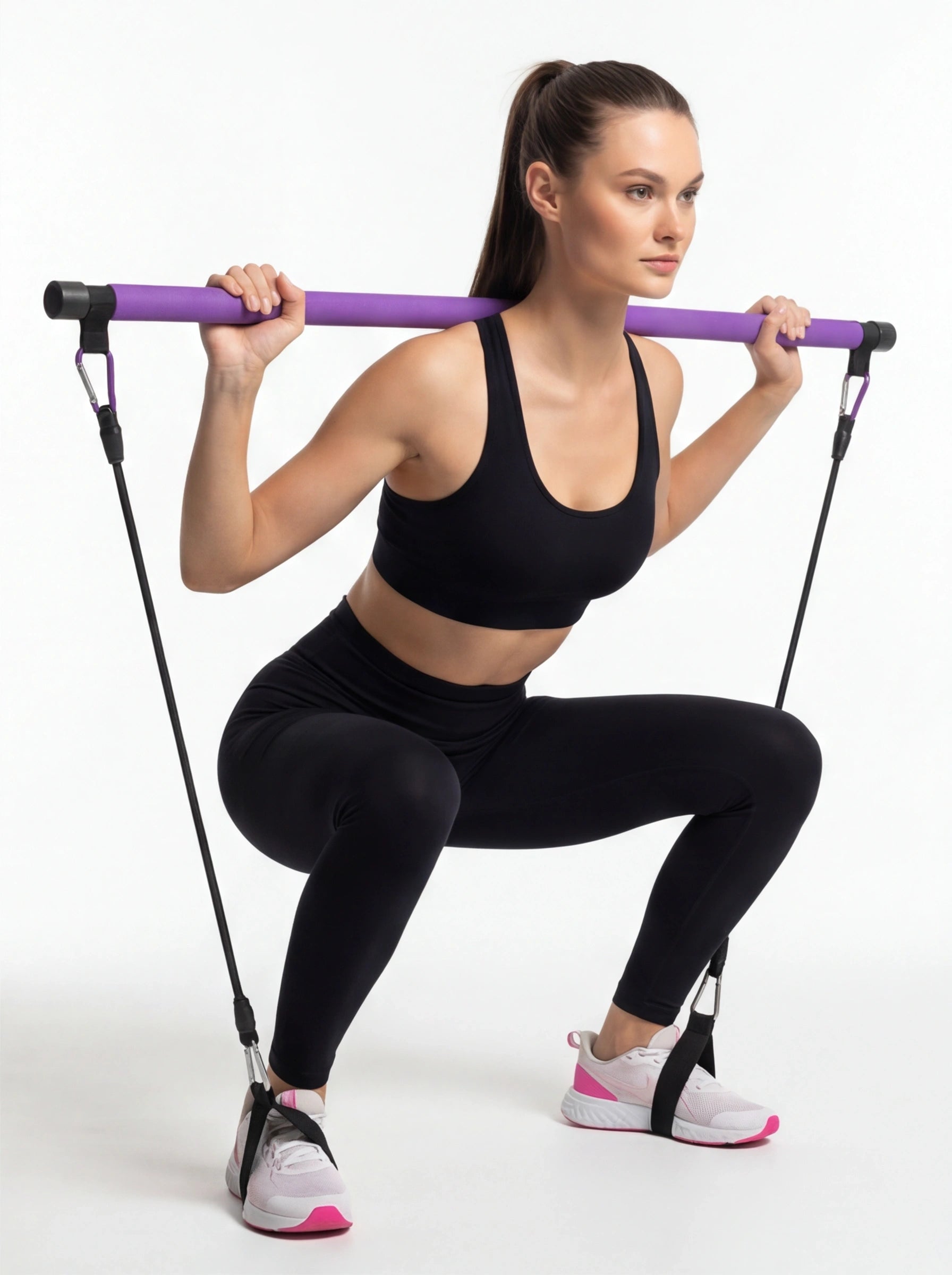 Fitness Yoga Pilates Bar Portable Gym Accessories Sport Elastic Bodybuilding Resistance Bands For Home Trainer Workout Equipment