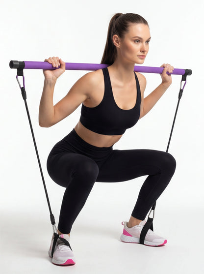 Fitness Yoga Pilates Bar Portable Gym Accessories Sport Elastic Bodybuilding Resistance Bands For Home Trainer Workout Equipment