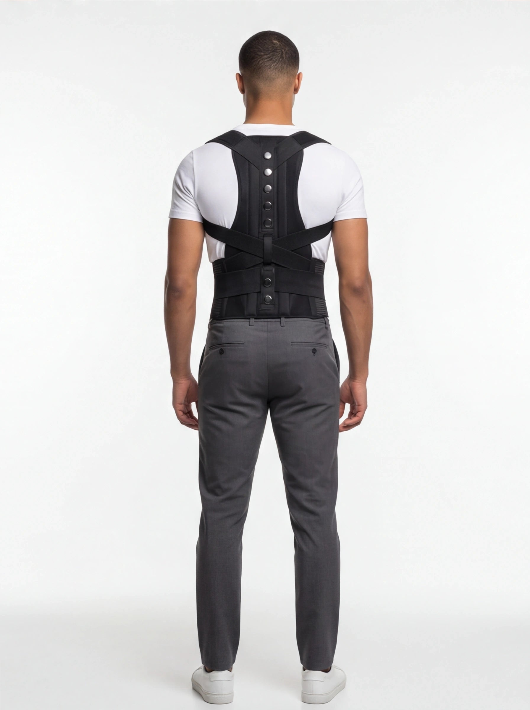 Adjustable Magnetic Posture Corrector Corset Back Men Body Shaper Brace Back Shoulder Belt Lumbar Support