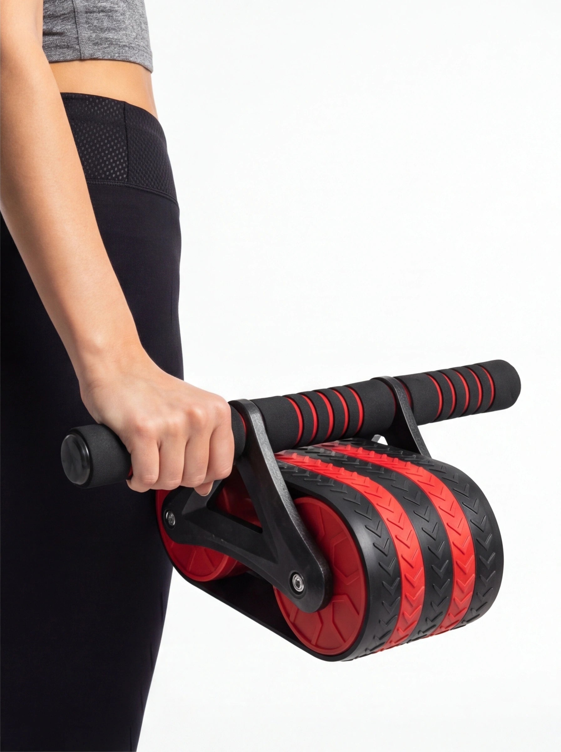Double Wheel Abdominal Exerciser Women Men Automatic Rebound Ab Wheel Roller Waist Trainer Gym Sports Home Exercise Devices