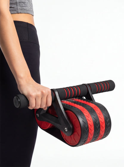 Double Wheel Abdominal Exerciser Women Men Automatic Rebound Ab Wheel Roller Waist Trainer Gym Sports Home Exercise Devices