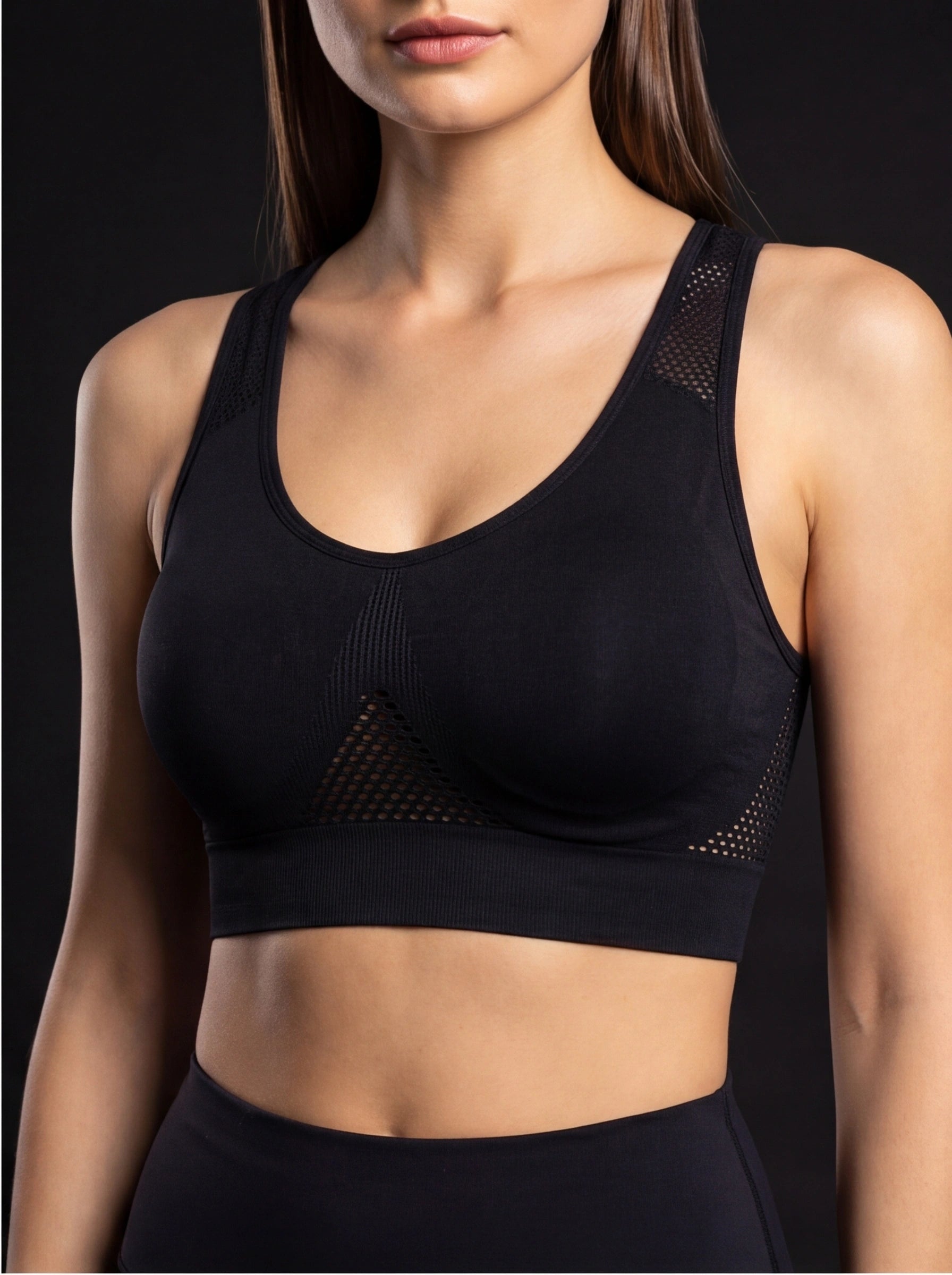 Plus Size Women's Small Chest Push-up Workout Running Yoga
