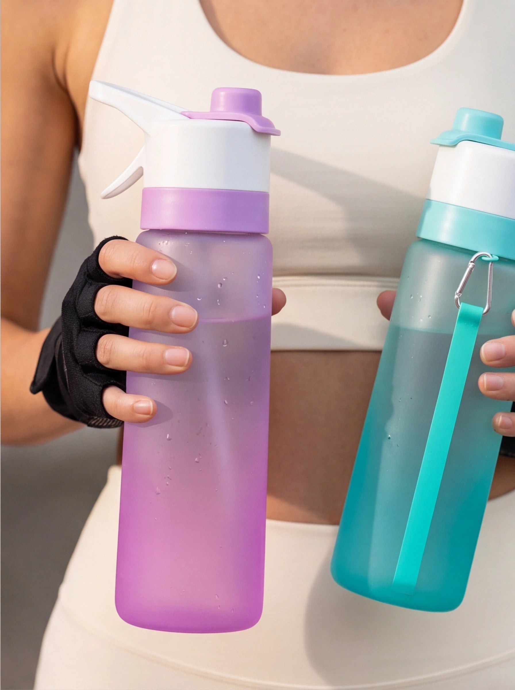 Spray Water Bottle For Girls Outdoor Sport Fitness Water Cup Large Capacity Spray Bottle Drinkware Travel Bottles Kitchen Gadgets